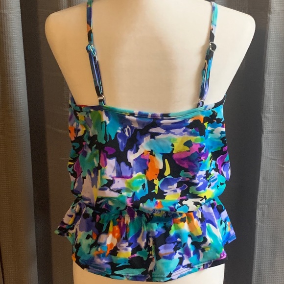 Caribbean Joe PEPLUM Tankini Underwire - Picture 2 of 9